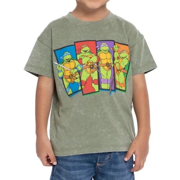 Teenage Mutant Ninja Turtles Green Toddler Short Sleeve Crewneck Tee 18 Months - Picture 3 of 7